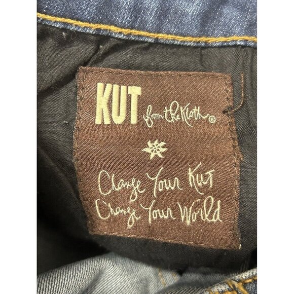 KUT from the Kloth Jeans Womens 6 Blue Straight Leg Dark Wash Office Dress - Picture 4 of 6